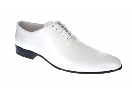 Pantofi eleganti barbati din piele naturala Enzo Class Alb